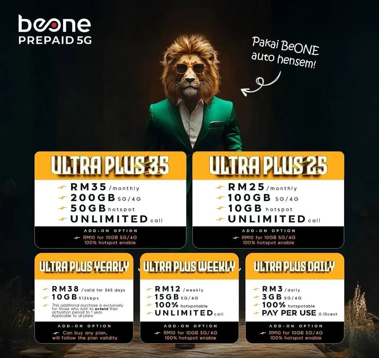 Pelan BeONE Prepaid Pelan BeONE Prepaid